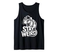 Rat with Baseball Cap Graphic Design Tank Top