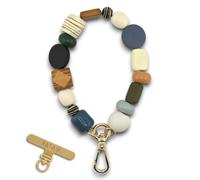 RATASK Beaded Phone Strap, Acrylic Beaded Mobile Phone Wris Strap, Keychain Accessory, Decorative Pendant, Made with Durable Metal String for Extra Strength and Security