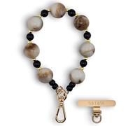 RATASK Beaded Wrist Strap, Acrylic Beaded Mobile Phone Strap, Made with Durable Metal String for Extra Strength and Security (Egyptian Marble)