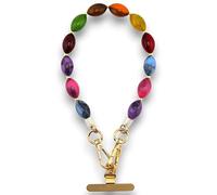 RATASK Beaded Wrist Strap Bracelet, Acrylic Beaded Mobile Phone Strap, Keychain Accessory, Decorative Pendant, Made with Durable Metal String for Extra Strength and Security, (Multicolour)