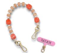 RATASK Beaded Wrist Strap Bracelet, Acrylic Beaded Mobile Phone Strap, Keychain Accessory, Decorative Pendant, Made with Durable Metal String for Extra Strength and Security