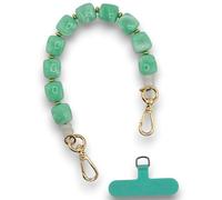 RATASK Beaded Wrist Strap Bracelet, Acrylic Beaded Mobile Phone Strap, Keychain Accessory, Decorative Pendant, Made with Durable Metal String for Extra Strength and Security (Coral Blue)