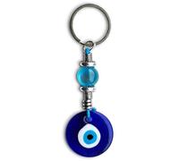 RATASK Evil Eye Keyring Keychain, Turkish Blue Evil Eye keyring charm pendant, Blue Nazar (Sapphire ball)