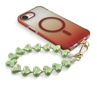 RATASK Mobile Phone Beaded Wrist Strap, Acrylic Bold Beaded Mobile Phone Strap, Made with Durable Metal String for Extra Strength and Security, including Metal Tether Tab (Misty Mint)
