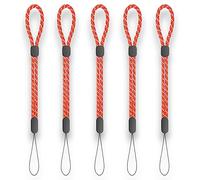 RATASK Pack of 5 Adjustable Hand Wrist Strap Lanyard, for GoPro, Camera, Keys, Keychain, Phone, USB Flash Drive, Wallet and ID Name Tag Badge, (Red, pack of 5)