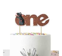 Ratatouile One Cake Topper Decoration - Remy the Chef Themed First Birthday Cake Topper - Inspired Cake Smash Party Supplies - Paris French Kitchen Birthday Decor for Baby Boy or Girl