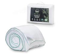 RATAZ Bamboo Duvet with Green Piping, 4.5 Tog & 10.5 Tog, Single, Double, King, Super King, Anti-Bacterial Quilt, 100% Bamboo Fabric, Microfibre Filling, All Seasons (4.5 Tog, Single)