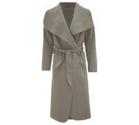 RATAZ Women’s Long Duster Jacket Ladies Waterfall Italian Belted Coat Plus Size UK 8-22 (UK, Alpha, One Size, Regular, Regular, M/L (12-14), Mocha)