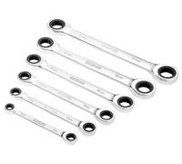 RATCHET DOUBLE RING SPANNER SET (6PC); 27741 (DRAPER TOOLS) Qty X 1