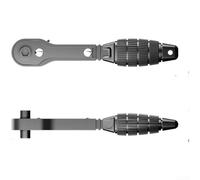 Ratchet Drill Chuck Key Wrench 10-16mm Magnetic Hex 4 Pack Black | Non-slip Ergonomic Handle Easy To Carry Compact Size 14.5x2.4x2.4cm Built For On-the-go Secure Magnetic Bit Retention