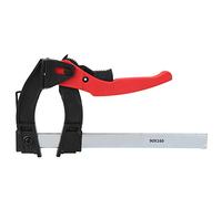 Ratchet F Clamp, Woodworking Quick Fixing Bar Clamp with Rubber Jaws, 9.8x5.3 Inch - Durable Plastic and Steel, Adjustable 20 Degrees, Ideal for Carpentry and Small Workpieces