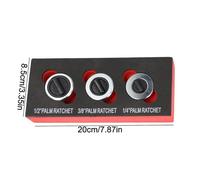 Ratchet for Socket Wrench Set 3 pcs with 1/4 in 3/8 in 1/2 in Palm Handle Reversible Thumbwheel Driver for Automotive Repair and Home Maintenance