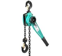 Ratchet Lever Hoist, Ratchet Lever Hoist Alloy Steel Manual Lever with Double Pawl Brake 2 Heavy Duty Hooks Manganese Steel Chain Multiple Sizes 1-3Ton 5-20ft(3ton-20ft)