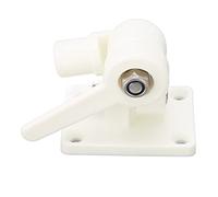 Ratchet Mount Marine Antenna Mount, Nylon High - Impact Antenna Clamp for Boats, 1 - Inch Thread Compatible with Shakespeare RM - N02, Lightweight White Ratchet Handle for Secure B