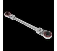 Sealey AK63947 4-in-1 Reversible Flexi-Head Ratchet Ring Spanner - Platinum Series