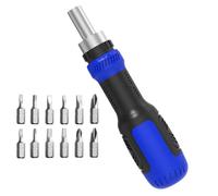 Ratchet Screwdriver - 13-in-1 Precision Magnetic | Multi Tool Screwdriver Ratcheting Set | for Mechanic Automotive Appliance HVAC Home Workshop