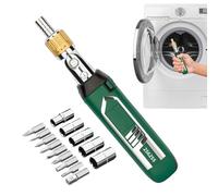 Ratchet Screwdriver - 14 in 1 Magnetic Bit Screwdriver with Non-Slip Handle | Adjustable Ratchet Tool Kit - Multipurpose Repair Kit for Furniture, Appliances, Toys