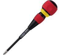 Ratchet Screwdriver +2 X 100, 2200 +2 X 100 Shape Impression Molded Top Handle