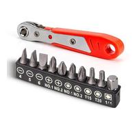 Ratchet Screwdriver Mini Set Right Angle Phillips Magnetic Pocket Screwdriver Bit Set Low Profile Pocket for Tight Space Cool Gadgets Gifts for Men Husband Dad