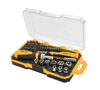 Ratchet & Screwdriver Set 42 pcs - Socket Set, Standard Bits, Precision Bits & Adaptor Tool Kit
