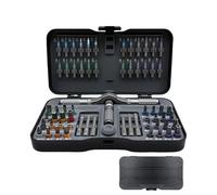 Ratchet Screwdriver Set, 66 Pieces Ergonomic Precision Bits, with Storage Box, Compact Ratchet Set, for PC DIY Enthusiasts, Model Makers, Mobile Phone, Glasses, Household Appliances