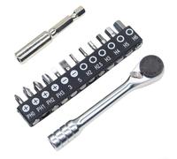 Ratchet Screwdriver Set 72-Tooth Dual Head for mini Wrench for Electronics - Magnetic Bit Holder Bike Repair Tool 108mm(C)