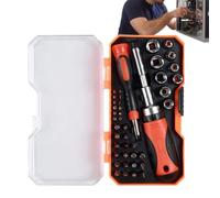 Ratchet Screwdriver Set | Magnetic Portable Multifunctional | Ratcheting Screwdriver with Multi-bit | for Mechanics Automotive Assembly Repair DIY Projects Electronics
