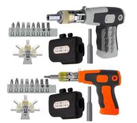 Ratchet Screwdriver Set - Multifunction Metal Tool, Magnetic Bits Nut Driver with Pop-up Storage | Ergonomic Manual Repair Tool