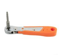 Ratchet Screwdriver Set with 12pcs Torx Bits T5-T40, Hex Spanner for Tight Spaces, CR-V Star Driver Kit for Auto Bike Repair, Orange Grey