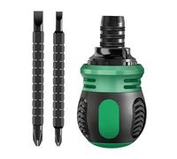 Ratchet Screwdriver Set with Telescopic Handle, Dual-Head Cross and Slotted Bits for Versatile Home Repair and DIY Projects, 12-in-1 Compact Tool with 3 Ratchet Modes 4 in 1