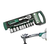 Ratchet Set - 12 Pieces 72-Teeth Drive Ratchet Wrench Set - Portable Screwdriver Bit for Appliance Truck Car Mechanics Automotive Furniture Metalworking Home Hobbyists Technicians