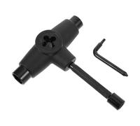Ratchet Skate Tool Pocket Wrench for Skateboard Hardware Bearing Removal | Compact PP Build, Black Finish, Rust Resistant, in One Setup for Roller Skates and Parts