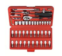 Ratchet Socket Set 46pcs Car/Bicycle Repair Tool Kit Ratchet Torque Wrench Spanner Screwdriver Socket Set For Auto Mechanics DIY Enthusiasts