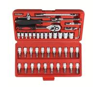 Ratchet Socket Set 46pcs Car Repair Tool Kit Ratchet Torque Wrench Spanner Screwdriver Socket Set For Auto Mechanics DIY Enthusiasts