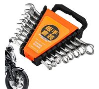 Ratchet Spanner Kit - Mechanic Hand Tools, Durable Wrench Set | Durrable Gear Drive Ratcheting Wrenches, Metric 6-17mm Tool Kit, Household Auto Repair Equipment, Multi-Size Combination Wrenches