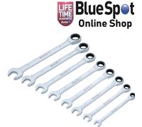 RATCHET SPANNER SET METRIC 8 PIECE ASSORTED SIZES 8mm - 19mm, BLUE SPOT 04310