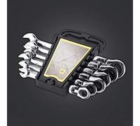 Ratchet Spanner Tool Set 6pcs 8-17mm Flexible Ratcheting Wrench Spanners Garage Repair Tool Ratchet Spanner Set with Flexible Head Socket Wrench Set Including Convenient Folder Box Flexible for Repair