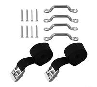 Ratchet Straps 1.2m Heavy Duty Tie Down Kit for Motorcycle for kayak Roof Rack - Nylon Webbing Cargo Belt with Cam Buckle Black(white buckle)