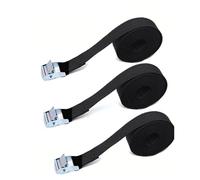 Ratchet Straps 1/3pc 2M Buckle Tie-Down Belt Cargo Straps For Car Motorcycle Bike With Metal Tow Rope Strong Ratchet Luggage Bag(2MBlack 3Pcs)