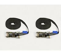 Ratchet Straps 25MM 5M 1.5T X2 (Endless Tie Down Heavy Duty Black Cargo Claw Hook Recovery Lashing)