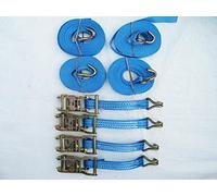 Ratchet Straps 35MM 6M 2T X4 (Tie Down Cargo Heavy Duty Truck Lorry Lashing Claw Hook)