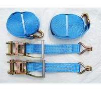 Ratchet Straps 5 Ton 50MM 10M x2 (Lashing Tie Down Claw J Hook Lorry Cargo)