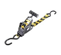 Ratchet Straps Safety Lock, S Hooks, Buckle, Rope | Heavy Duty Self Retracting Lashing Straps for Moving, Furniture, Appliances, Camping, Trailer, Motorcycle, Boat,