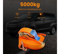 10x Ratchet Straps Tie Down 50mm X8 Meter 5 tons Heavy Duty Claw Lorry Lashing