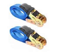 Ratchet Straps Tie Down Straps Retractable Ratchet Straps Heavy Duty 2.5M x 25MM Ratchet Strap Rachet Straps Set with Hook for Motorcycle Car Trailer Household 2Pcs