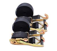 Ratchet Tie Down - 2 PK - 1.97 IN Working Load - 11023 LBS Break Strength - Double J Hook - Cargo Straps Perfect For Moving Appliances, Lawn Equipment And Motorcycles(L 2m/78.7in)