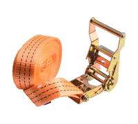 Ratchet Tie Down Strap - Heavy-Duty Polyester Cargo Lashing Belt with Metal Buckle, 1/2/3/4/5/6/8/10/12 m Length Options, Hookless Design, Fixed Tightener,(6 Meters)