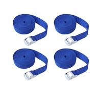 Ratchet Tie Down Straps, 2m x 25mm 4Pcs Adjustable Lashing Straps with Alloy Buckle for Cargo Luggage Vans Trucks - Navy Blue