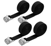 Ratchet Tie Down Straps, 2m x 25mm Adjustable Lashing Straps, Retaining Cargo Tension Belt Heavy Duty with Quick Release Cam Buckle for Motorcycle, Cargo, Trucks, Trailer (6)