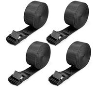 Ratchet Tie Down Straps 4 Pack, 5M x 25 mm Heavy Duty Lashing Straps Adjustable Cam Buckle Tensioning Belts Ratchet Straps Cargo strapping for Motorcycle Cargo Trucks Trailer Luggage - Quick Release